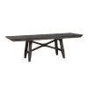 Liberty Furniture 152-CD-O6TRS Double Bridge - 6 Piece Trestle Table Set (Upholstered Chairs) - Dark Chestnut