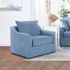 New Classic U1270-12-BLU Sylvie - Swivel Chair - Blue Slate