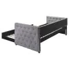 CoasterEssence 302161 Mockern - Upholstered Twin Daybed With Trundle - Gray