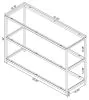 CoasterEssence 720229 Trini - 2-Shelf Glass Top Entryway Console Table - Black Nickel