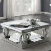 CoasterElevations 722518 Amalia - Square Mirrored Acrylic Crystal Coffee Table - Silver