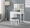 CoasterEveryday 931149 Elijah - Vanity Set With Lighting & Stool - White And Dark Gray