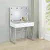 Coaster Fine Furniture 936164 Eliza - Vanity Set With Lighting & Stool - White And Chrome