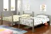 Furniture of America CM-BK1037T Lovia - Twin Over Twin Bunk Bed - Metallic Gold