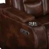 New Classic U5483-25P2-BRN Chester - Reclining Console Loveseat With Power Headrest & Footrest - Brown