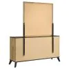 Coaster Fine Furniture 225003M Kaywood - 6-Drawer Dresser And Mirror - Natural Pine