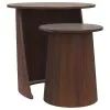 Coaster Fine Furniture 930330 Yency - 2 Piece Round - Mango Wood Nesting Table Set - Dark Brown