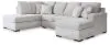 Benchcraft® 20904S2 Gabyleigh - 2-Piece Sectional With Raf Chaise - Nickel