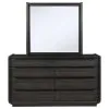 Coaster Fine Furniture 222493M Leandro - 8-Drawer Bedroom Dresser With Mirror - Burnished Black