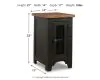 Ashley Furniture T468-7 Valebeck - Chair Side End Table - Black / Brown