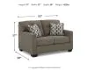 Ashley Furniture 3100535 Mahoney - Loveseat - Chocolate