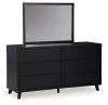 Ashley Furniture B1013B11 Danziar - Dresser And Mirror - Black
