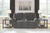 Ashley Furniture 3810494 Foreside - Dbl Reclining Loveseat with Console - Charcoal