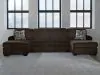 Ashley Furniture PC35603S3 Ashley Furniture PC35603S3 Kimlee - 3-Piece Sectional With Double Chaise - Chocolate