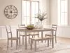 Ashley Furniture PCD403-325 Harperfeld - Dining Room Table Set (Set of 6) - Natural / Gray
