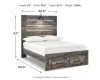 Ashley Furniture B211B47 Ashley Furniture B211B47 Drystan - Full Panel Bed With 2 Storage Drawers - Brown / Beige