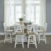 Liberty Furniture 62WH-CD-7GTS Liberty Furniture 62WH-CD-7GTS Lindsey Farm - 7 Piece Gathering Table Set - Weathered White & Sandstone