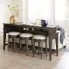 Liberty Furniture 792-OT-4PCS Mill Creek - 4 Piece Console Set (Bar Console & 3 Stools) - Peppercorn