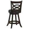 CoasterEssence 101929 Calecita - Wood Swivel Counter Stool (Set of 2) - Cappuccino