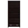 CoasterEveryday 800905 Skylar - 5-Shelf Bookcase With Drawer - Cappuccino