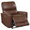 Coaster Fine Furniture 610266P Greenfield - Upholstered Power Recliner Chair - Saddle Brown