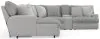 Jackson Furniture Industries 619/34/37/38/39/35/32-18 Jackson Furniture Industries 619/34/37/38/39/35/32-18 Abraxas - 6 Piece Power Reclining Sectional With Lay-Back Chaise And 2 Reclining Seats (LSF Chaise) - Moonstruck