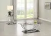 Coaster Fine Furniture 704988-S2 Danville - 2 Piece Glass Top Coffee And End Table Set - Chrome