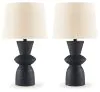 Ashley Furniture L243354 Scarbot - Paper Table Lamp (Set of 2) - Distressed Black