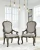 Ashley Furniture D947-01A Maylee - Dining Upholstered Arm Chair (Set of 2) - Dark Brown
