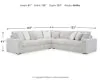 Ashley Furniture 25903S1 Stupendous - 3-Piece Sectional - Alloy