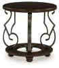 Ashley Furniture T623-6 Frallyn - Round End Table - Dark Brown