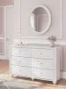 Ashley Furniture PCB1819B2 Ashley Furniture PCB1819B2 Kozlani - Dresser And Mirror - White