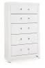 Ashley Furniture PCB1119-46 Maeling - Five Drawer Chest - White