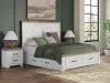 Ashley Furniture B4615B17 Ashley Furniture B4615B17 Savonport - King Panel Storage Bed With Storage Footboard And 2 Under Bed Storage Units - White / Brown