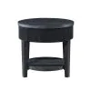 New Classic T3881-20 Tate - Round One Drawer End Table - Black