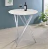 CoasterEveryday 183526 Bexter - Round Faux Marble Bistro Bar Table - Chrome
