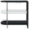 CoasterEssence 101063 Adolfo - Rectangular 2-Tier Home Bar Table - Black High Gloss