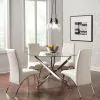 CoasterEveryday 106440 Beckham - Round Glass Top Dining Table - Chrome