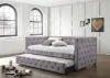 CoasterEssence 302161 Mockern - Upholstered Twin Daybed With Trundle - Gray