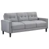 Coaster Fine Furniture 506781-S2 Bowen - 2 Piece Upholstered Track Arm Tufted Sofa Set - Gray