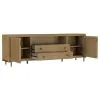 Coaster Fine Furniture 720253 Arini - Rattan Cane 2-Door TV Stand Media Console - Sand Wash