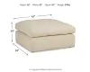 Benchcraft® 1000608 Elyza - Oversized Accent Ottoman - Linen