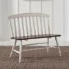 Liberty Furniture 741-C9000B Al Fresco - Slat Back Bench - Graphite & Whitestone