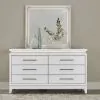 Liberty Furniture 781-BR-DM Reflections - Dresser & Mirror - Pearl White / Rhinestone