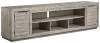 Ashley Furniture W996-78 Naydell - XL TV Stand w/Fireplace Option - Gray