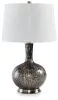 Ashley Furniture L430844 Tenslow - Glass Table Lamp - Antique Black