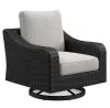 Ashley Furniture P792-821 Beachcroft - Swivel Lounge Chair - Black / Light Gray