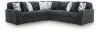 Ashley Furniture 98105S5 Ashley Furniture 98105S5 Midnight-Madness - 3-Piece Sectional - Gunmetal
