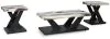 Ashley Furniture T403-13 Cendill - Occasional Table Set (Set of 3) - Dark Brown / White / Black