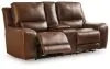Ashley Furniture PCU6260718 Ashley Furniture PCU6260718 DeepWakes - Power Reclining Loveseat / Console / Adjustable Headrest - Canyon